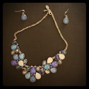 Stunning Blue/Turquoise Earring/Necklace set